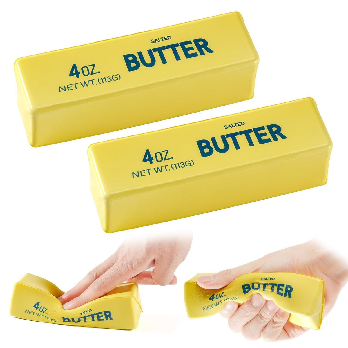 Butter Squishy, Soft Slow Rising Squeeze Toys, Butter Stick Toys (Golden)