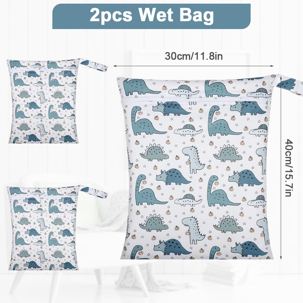 3PCS Wet Bags for Baby Items, Wet Swimsuits, Beach, Camping(Black)