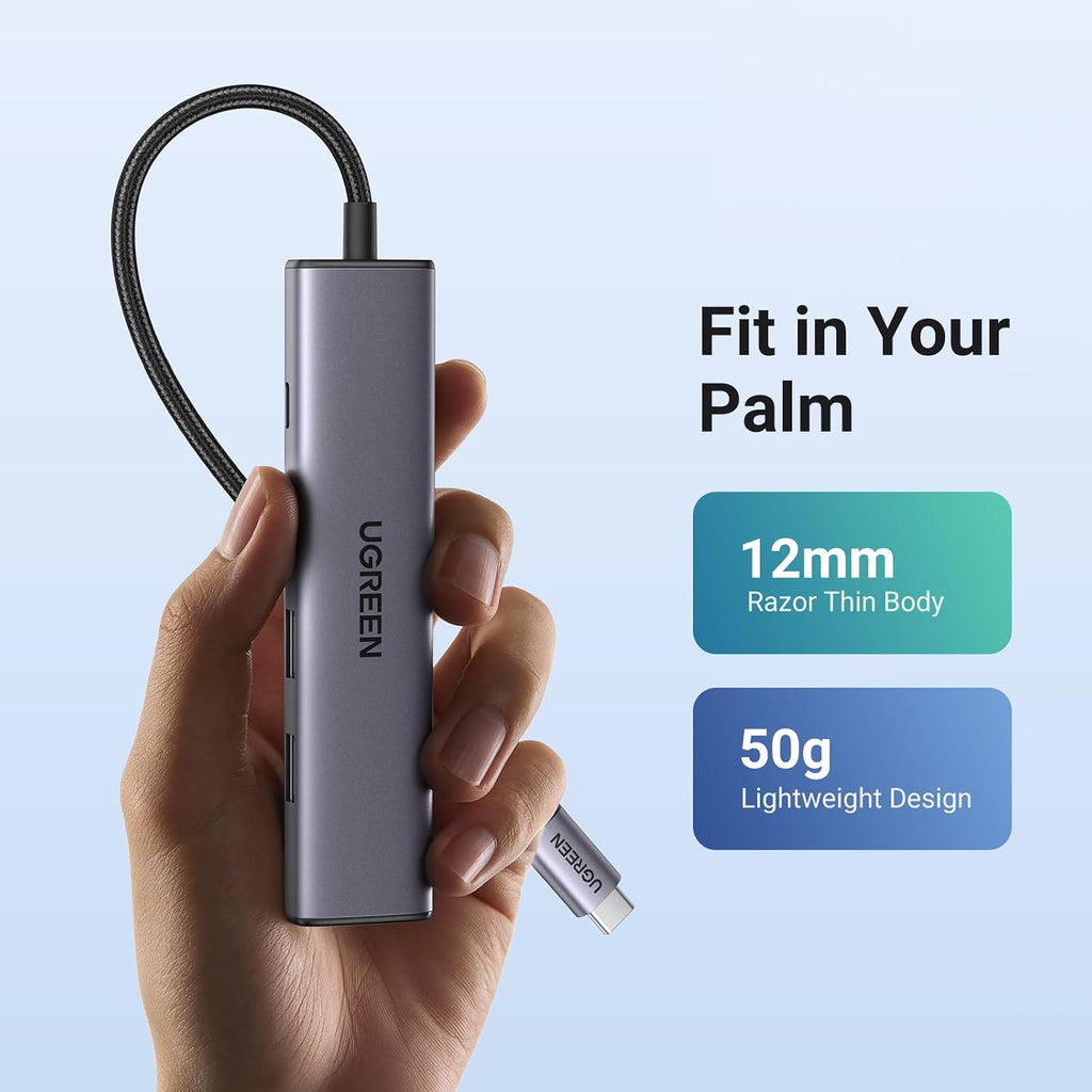 UGREEN USB C Hub, 5-in-1 USB Hub for Laptops, 4K HDMI to USB-C Adapter
