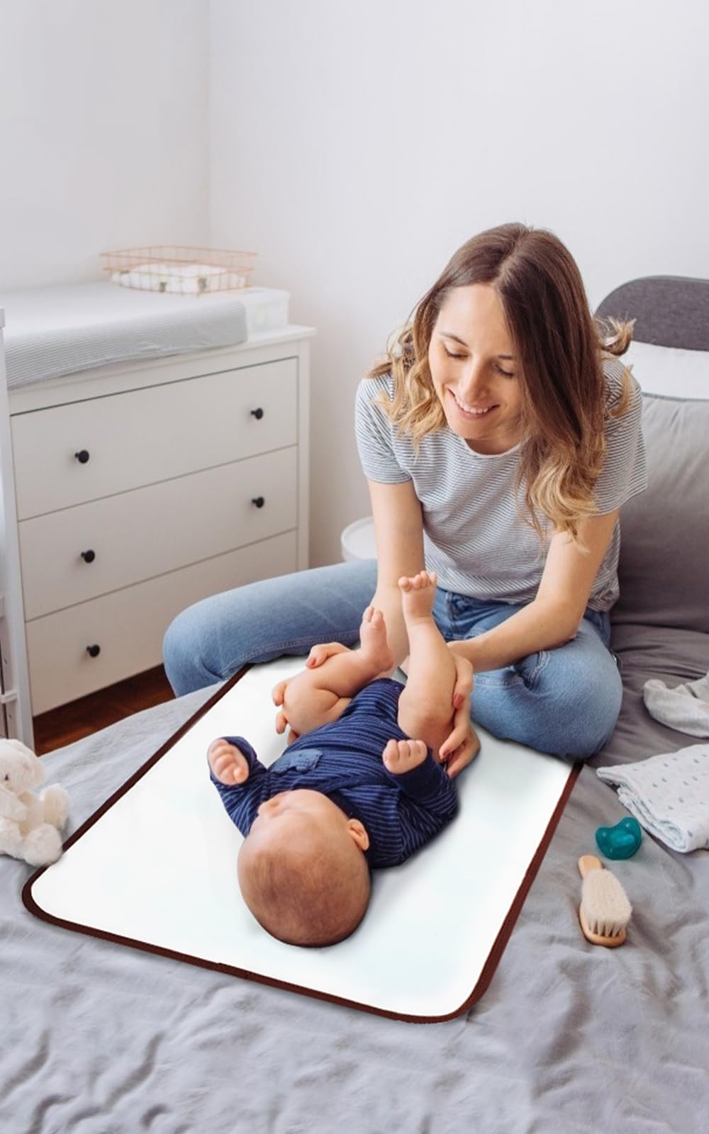 Lekebaby Foldable Baby Changing Mat - Travel & Portable