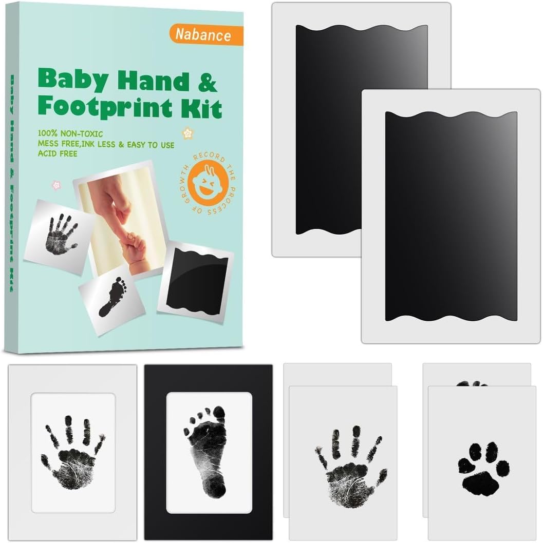 Nabance Baby Footprint Kit & Handprint Kit, Safe for Baby Hands and Feet