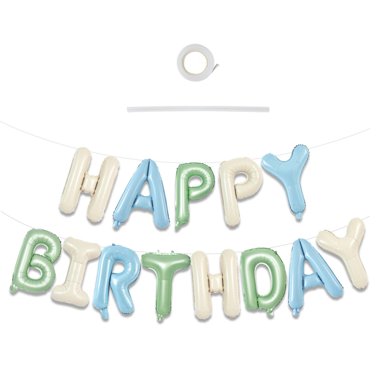TONIFUL 16 Inch Black Happy Birthday Balloons Banner Decorations for Men