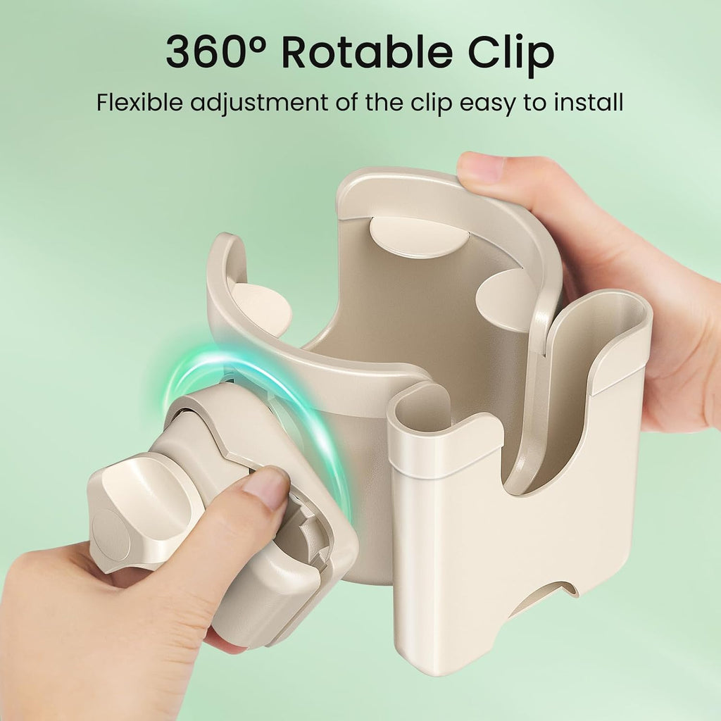 Wheelchair Cup Holder: Universal Cup Holder with Phone Holder for Pram Bike
