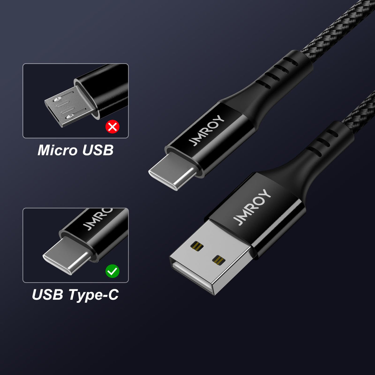 USB C CABLE 3M,Long Samsung Charger Cable Braided Compatible with Samsung Galaxy S20 Plus S21 S22 S23 S10 S9 S8, A20E A50 A51 A70 A71,PS5,Switch,Huawei P40,（Black）