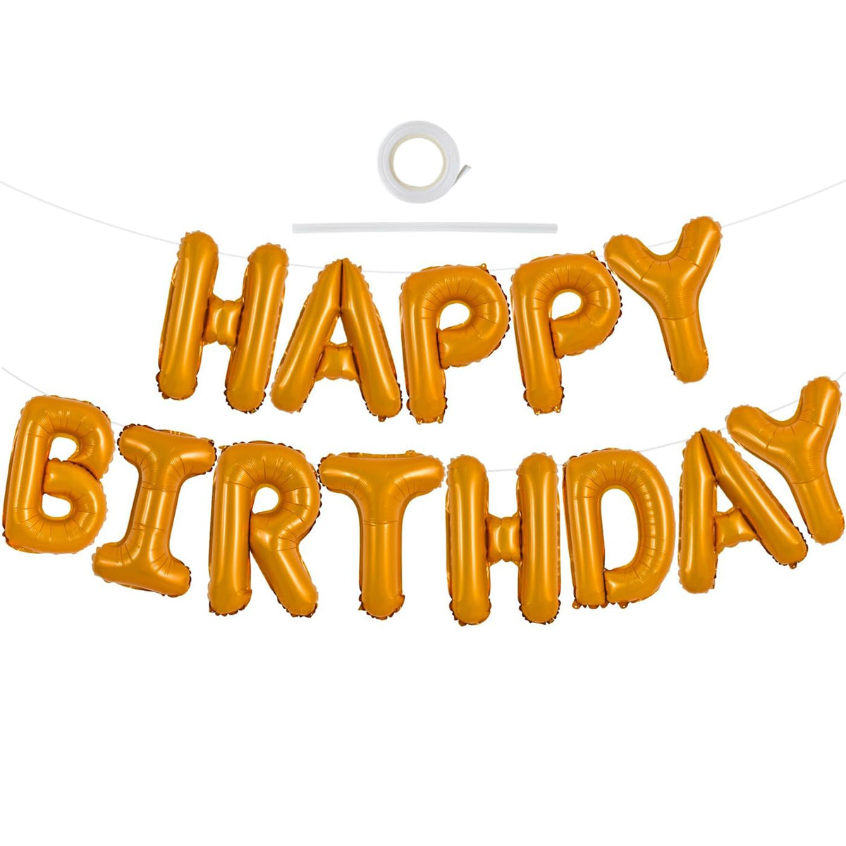 TONIFUL 16 Inch Black Happy Birthday Balloons Banner Decorations for Men