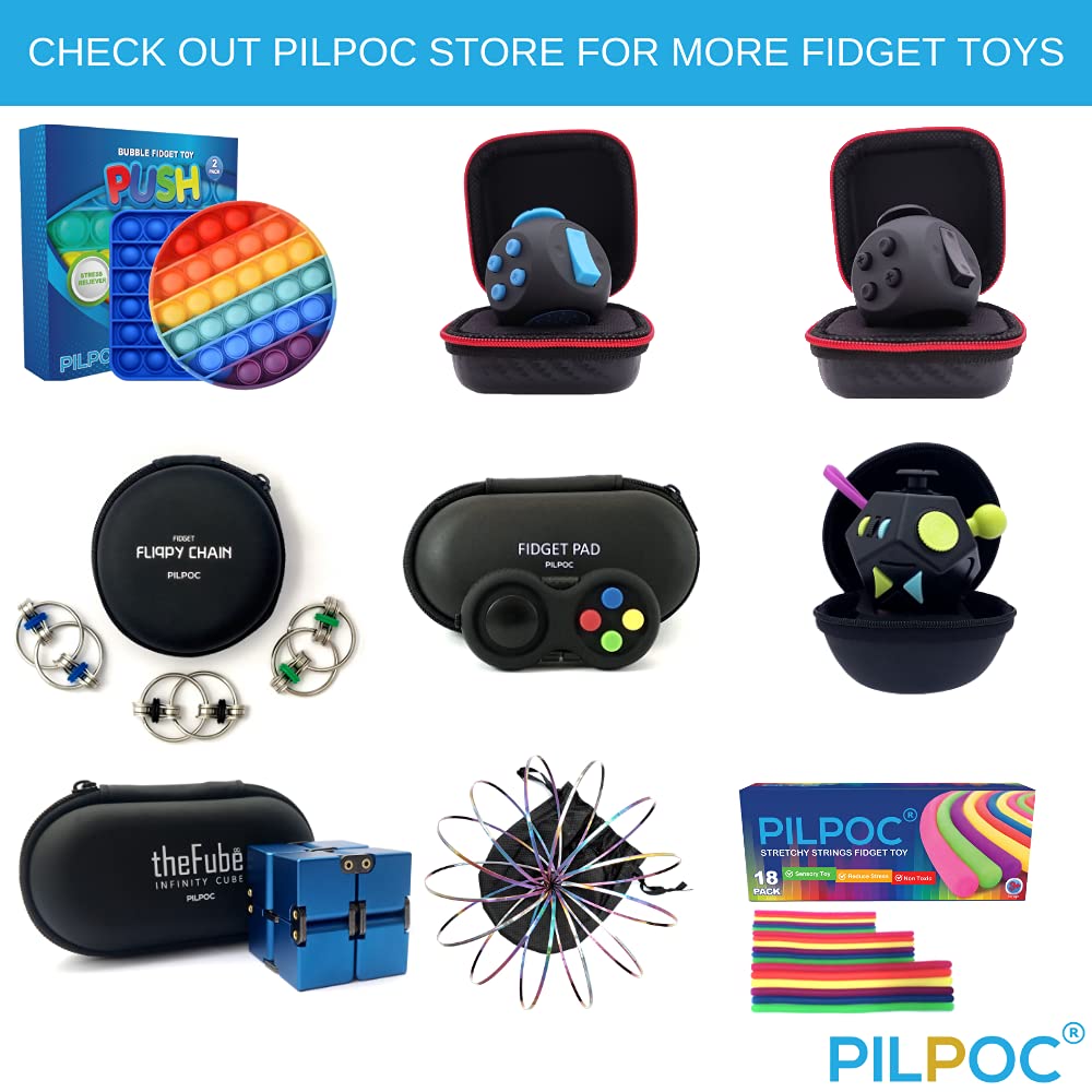 PILPOC theFube Fidget Cube Handy Anxiety Toys for Kids and Adults (Black)