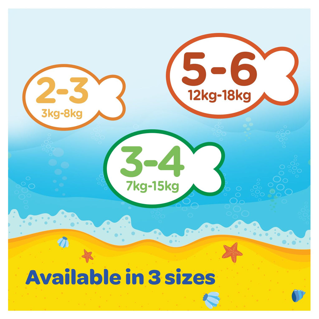 Huggies Little Swimmers, Swim Nappies - Size 3-4, 36 Baby Swim Pants - Leak Guards and Stretchy Waistband Protect Without Swelling - Tear Sides for Easy Removal