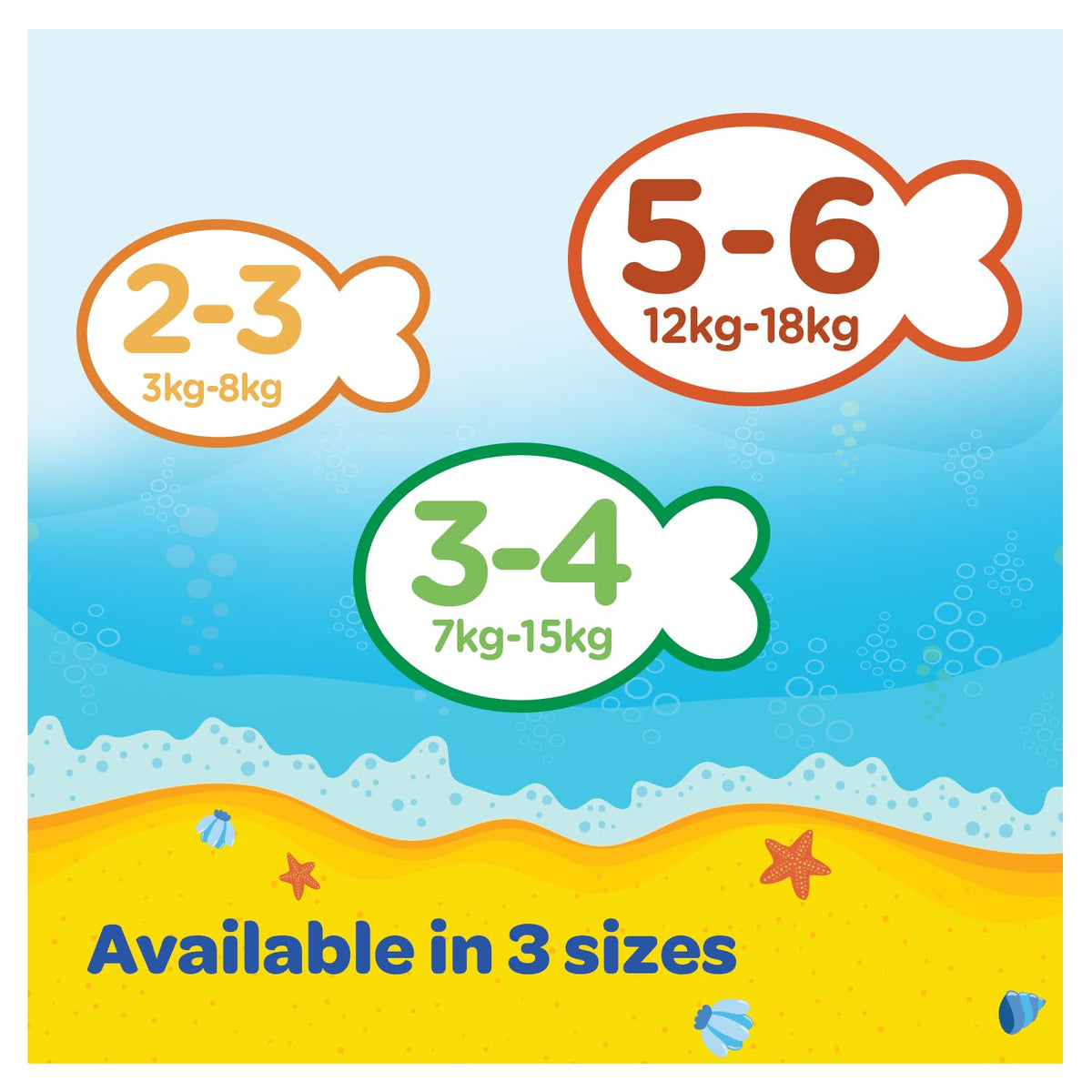Huggies Little Swimmers, Swim Nappies - Size 3-4, 36 Baby Swim Pants - Leak Guards and Stretchy Waistband Protect Without Swelling - Tear Sides for Easy Removal