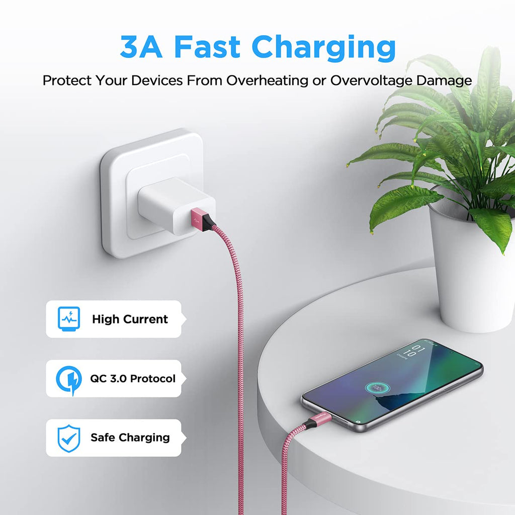 etguuds Extra Short USB C Cable 2Pack 0.15M, USB A to USB C Charger Cable