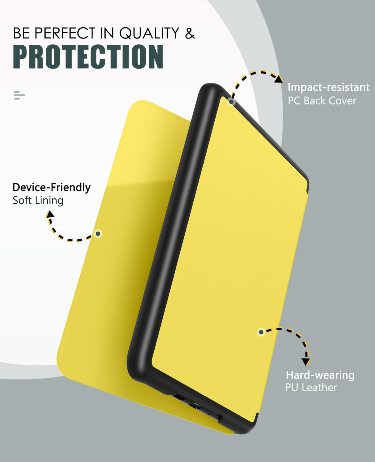 MoKo Case for 7" Kindle Paperwhite 12th Gen&Colorsoft 2024, Space Gray