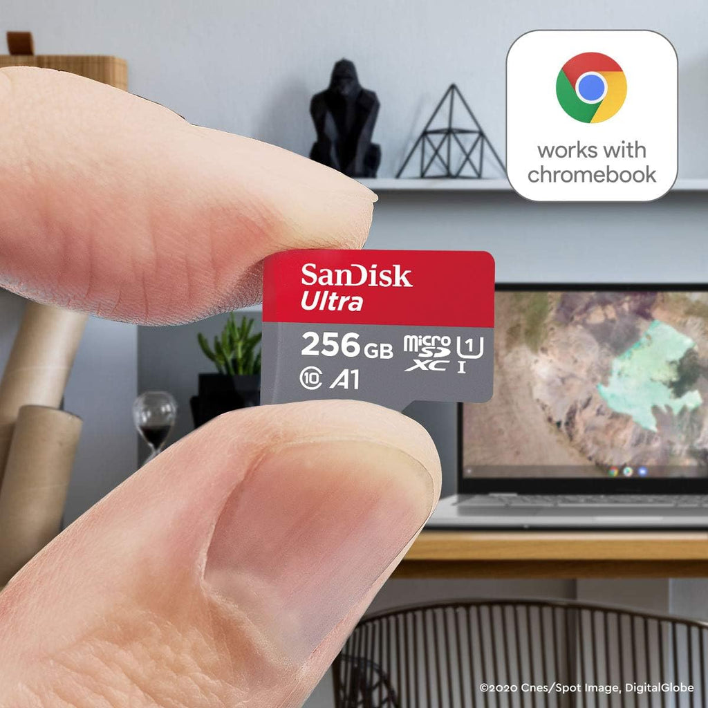 SanDisk 64GB Ultra microSDXC card for Chromebook + SD adapter up to 140 MB/s with A1 App Performance UHS-I Class 10 U1 (Pack of 2)