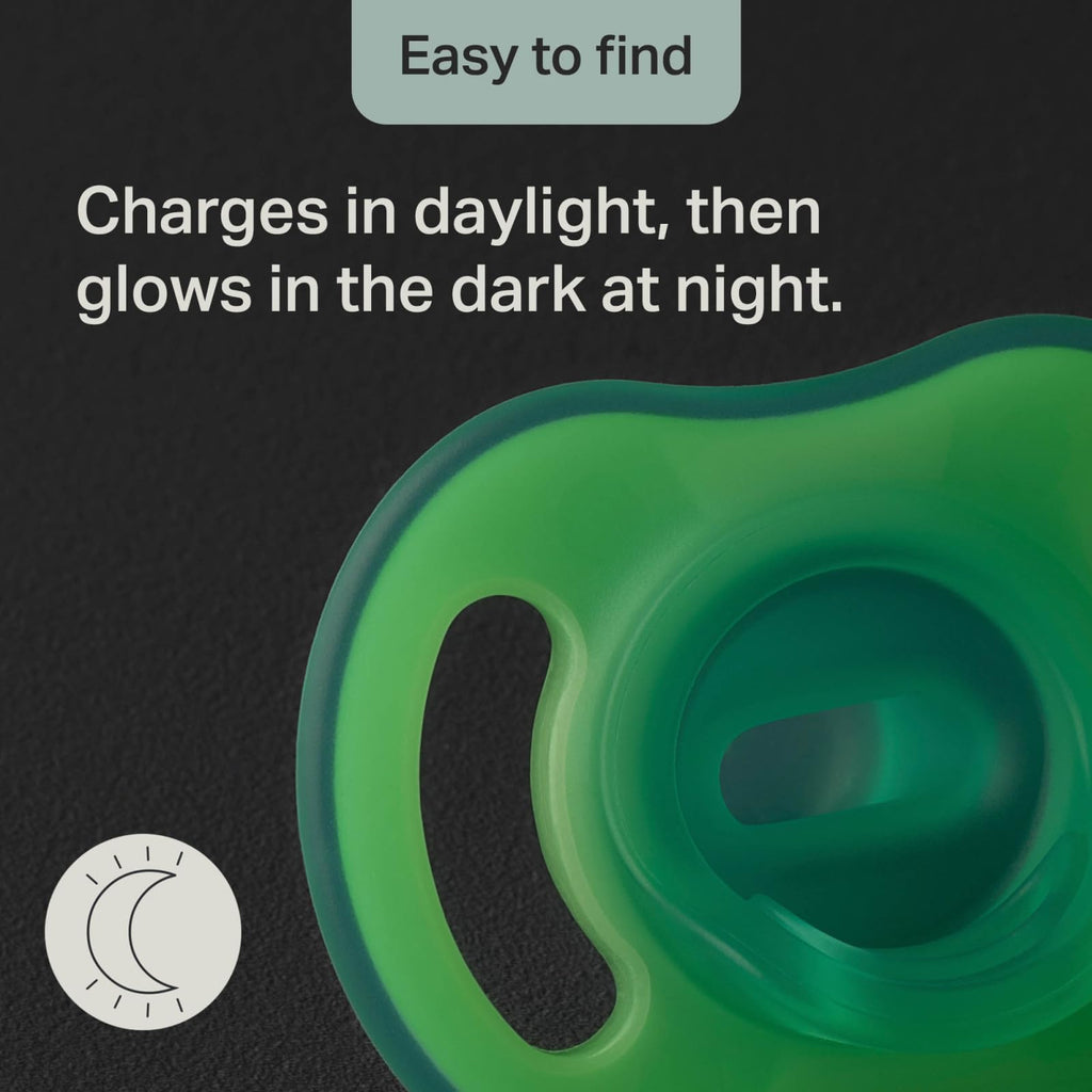 Tommee Tippee NightGlow Dummy Orthodontic 6-18m Pack of 4