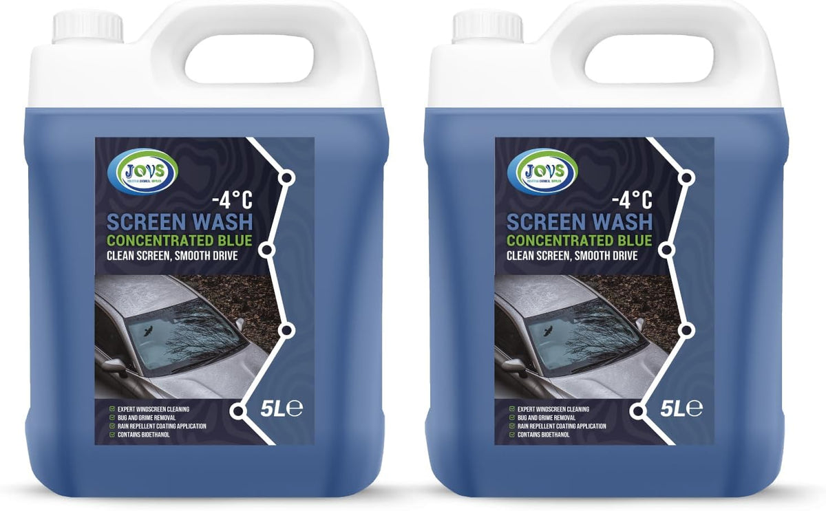 Screenwash 2x 5 Litre - Screen Wash for Cars, Windscreen - Concentrate & Effective to -4°C - Car Screen Washer Fluid & Windscreen Cleaner.