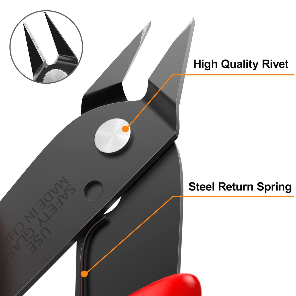 BOENFU Wire Cutter 2 Pack Precision Flush Cutters Side Cutter Small Cable Snips Diagonal Pliers for Cable Tie, 3D Print, Plastic Models, Jewelry, Electronics, Black, 5 Inches