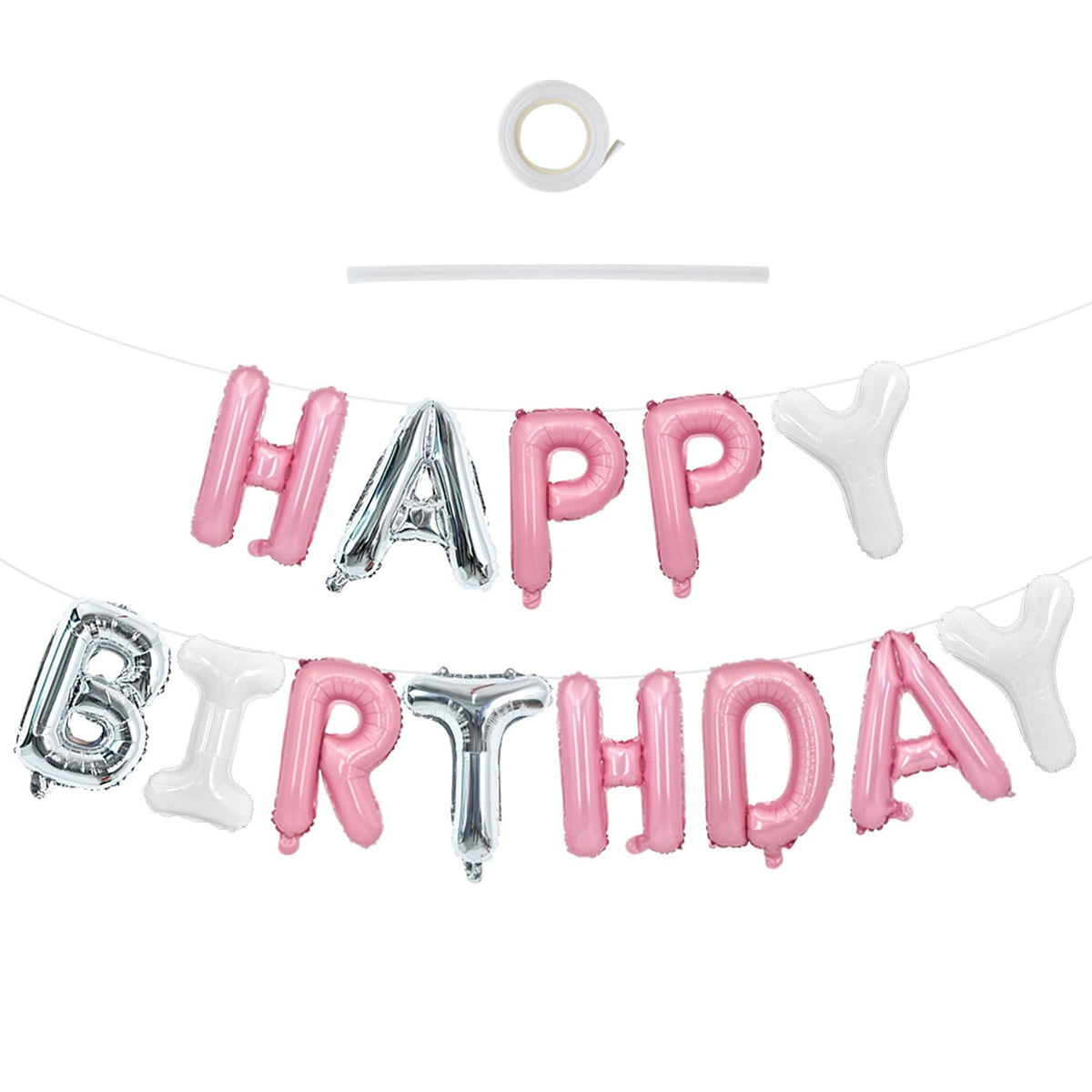 TONIFUL 16 Inch Black Happy Birthday Balloons Banner Decorations for Men