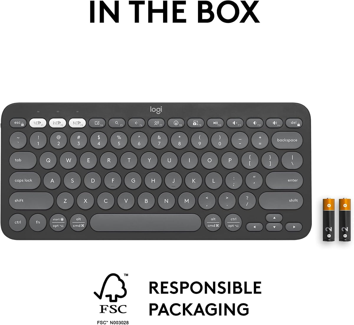Logitech Pebble Keys 2 K380s, Multi-Device Bluetooth Wireless Keyboard