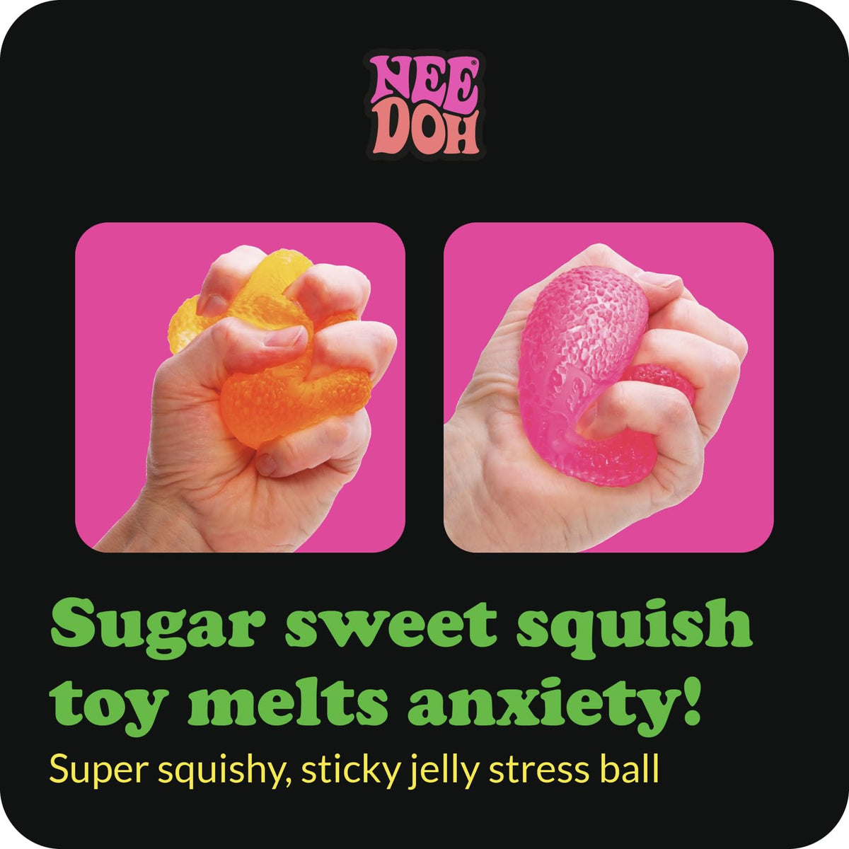 Schylling NeeDoh Nice Cube - Sensory Squeeze Toy with Super Solid Squish - 2.25" Cube - Color May Vary (Pack of 1)