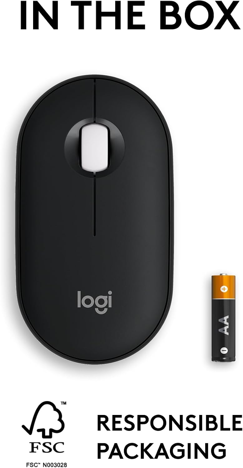 Logitech M350s Pebble 2 Bluetooth Wireless Mouse - Black