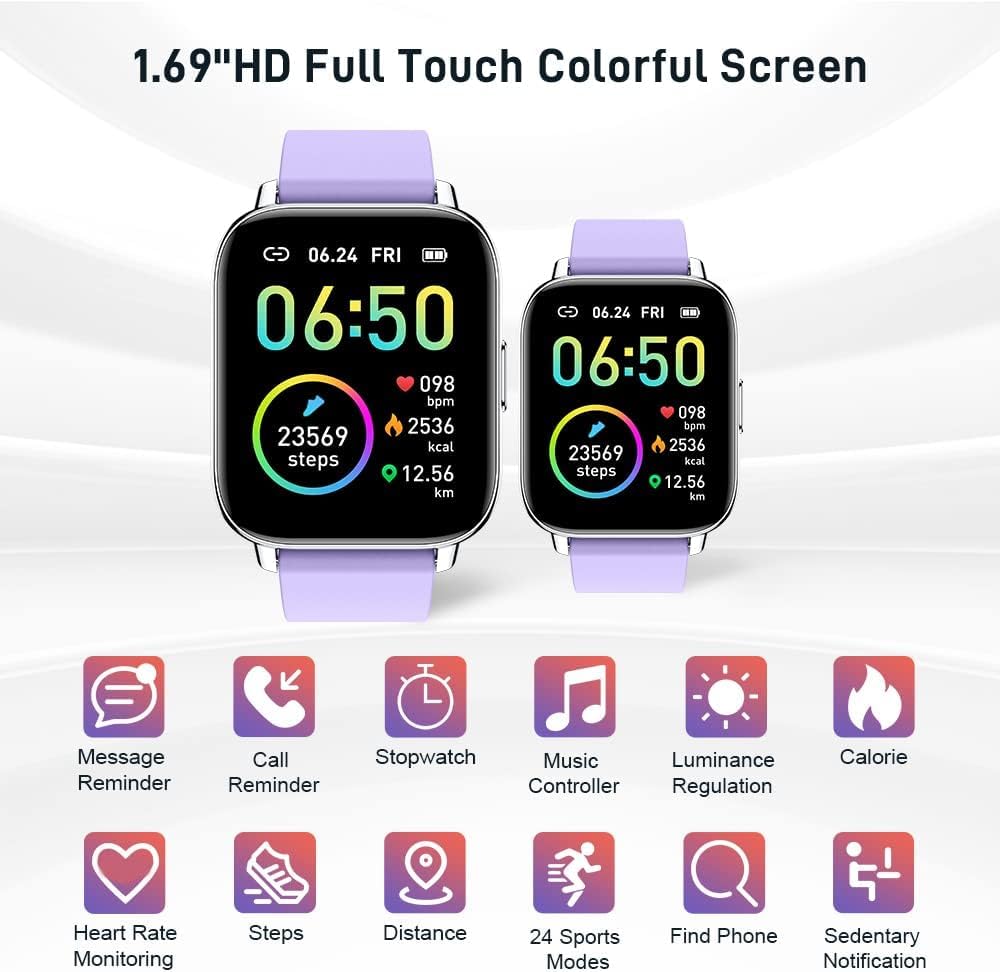 Motast Smart Watch, Fitness Tracker 1.69'' HD for Men Women,