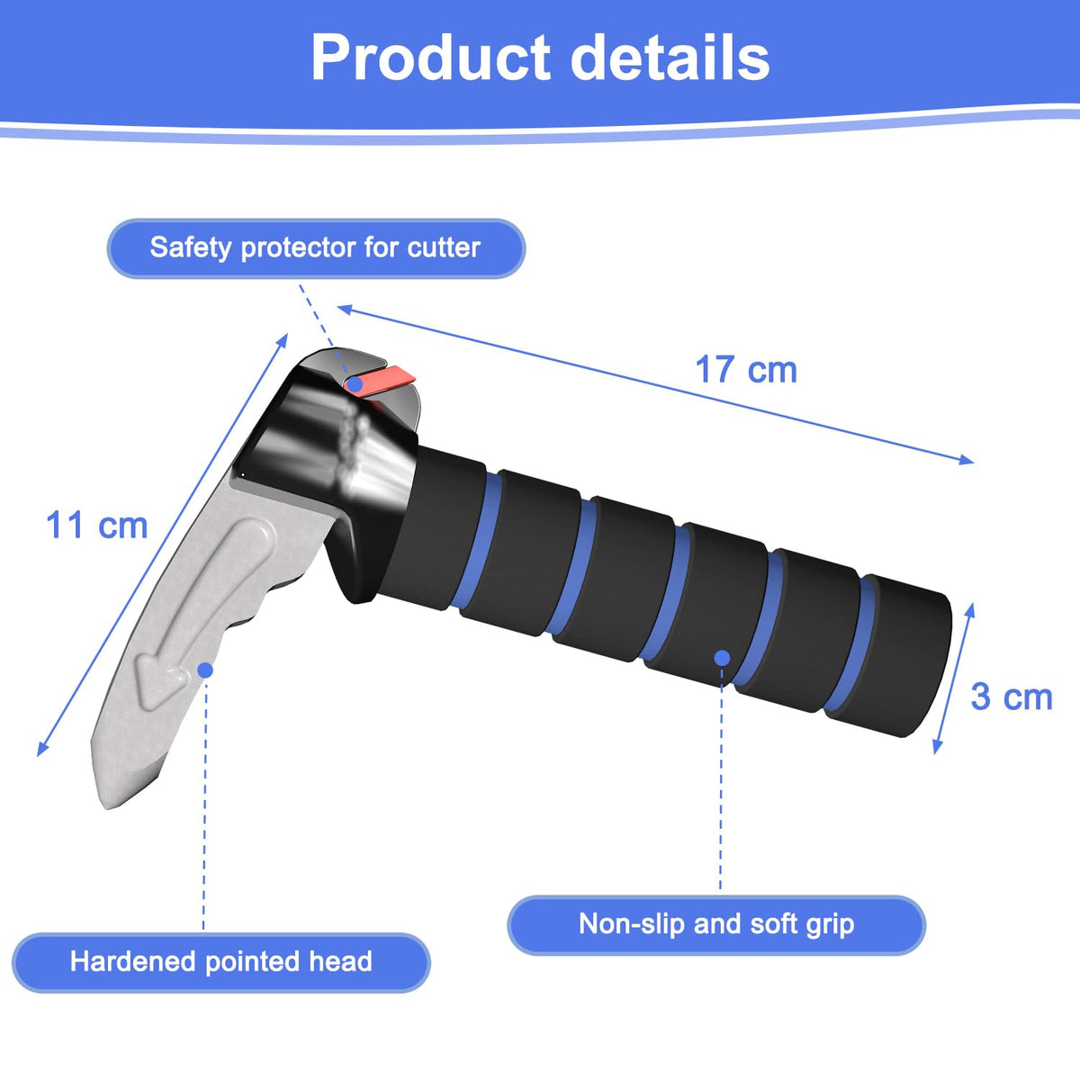 3 in 1 Car Door Handle for Disabled Elderly,Car Handle Mobility Aid,Car Handle Assist Support Multifunction,Latch Handle for Seniors and Handicap (1 Pack-Red)