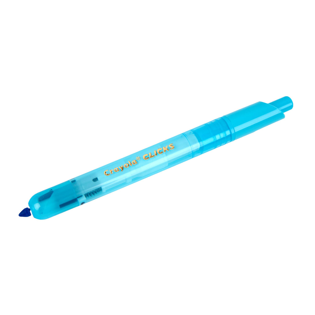 Crayola Clicks Retractable Tip Markers (10ct), Washable Cone Tip Art Marker Set, Cute Aesthetic School Supplies, Classroom Must Haves, Ages 8+