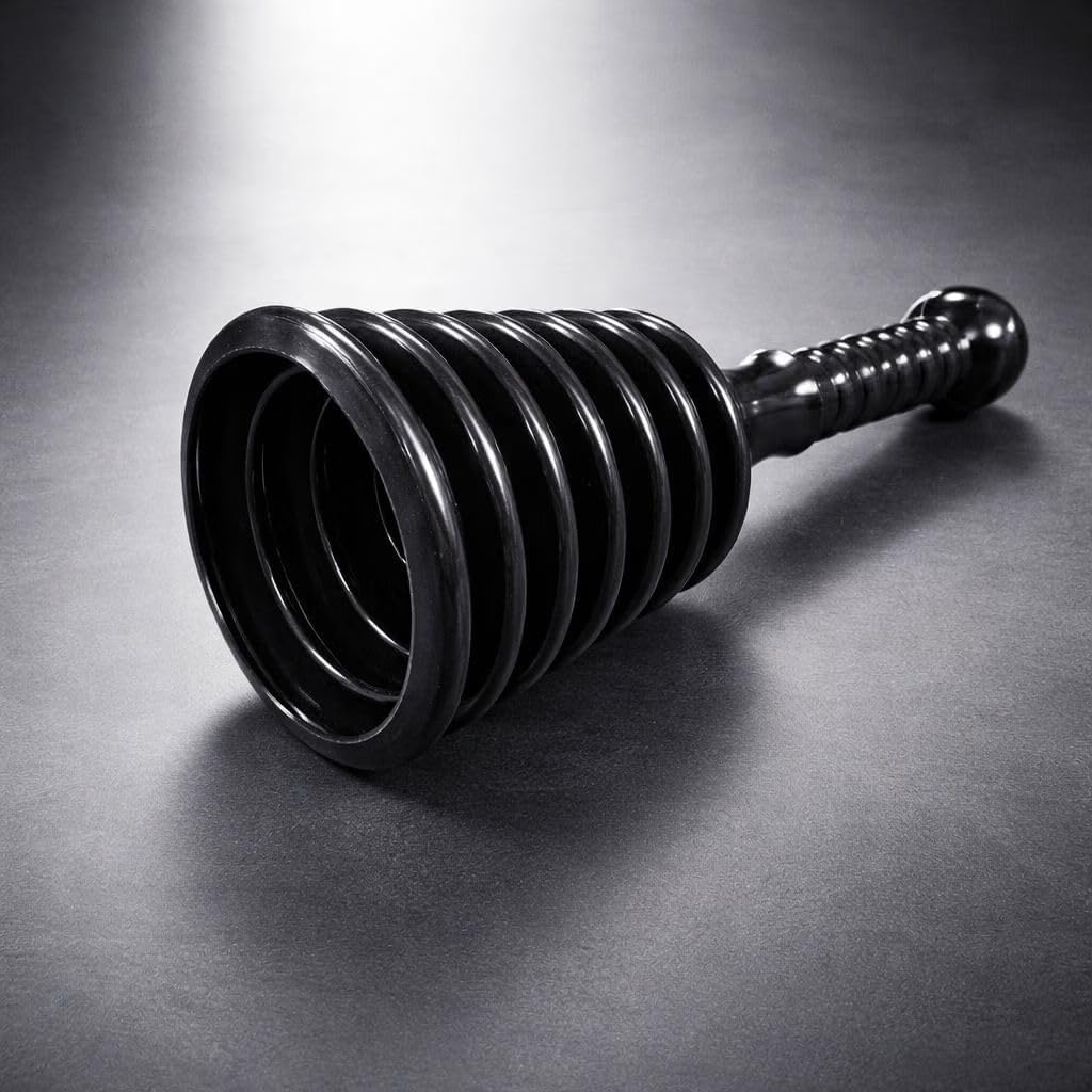Plunger Toilet Sink Drain Bath Unblocker Cleaner Pump Plunger Ideal for Kitchens Bathrooms Sinks Bowls Baths Waste Pipes Showers Plumbers Plunger Powerful Unblocker Tools (Pack of 1) (Dark Black)