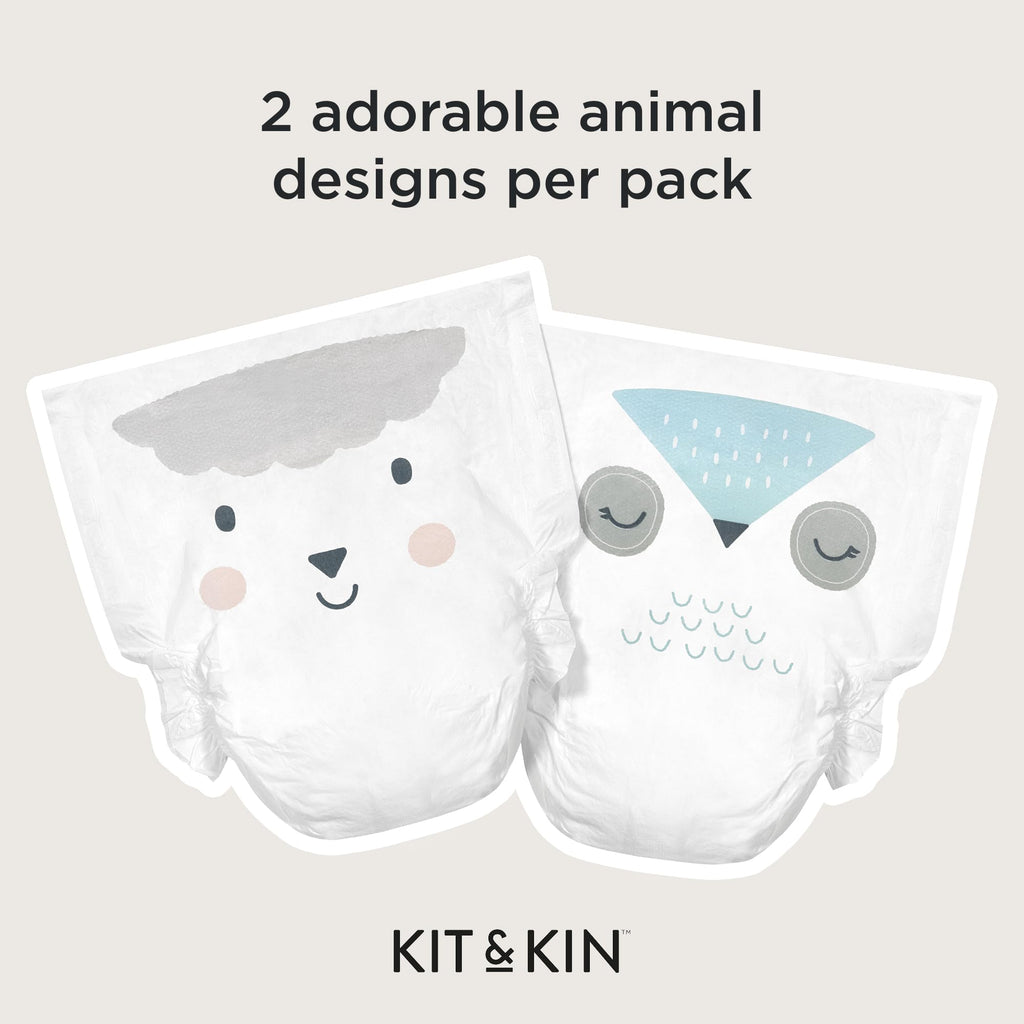 Kit & Kin Premium Baby Nappies Size 2, 4-8 kgs / 9-18 lbs, Pack of 152
