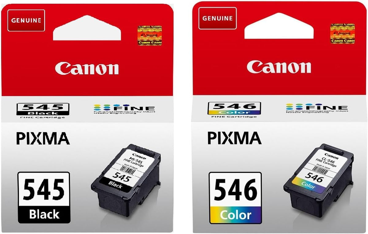 Canon PG-545 + CL-546 BK/C/M/Y Genuine Ink Cartridge Plastic Multipack - PIXMA Printer Compatible