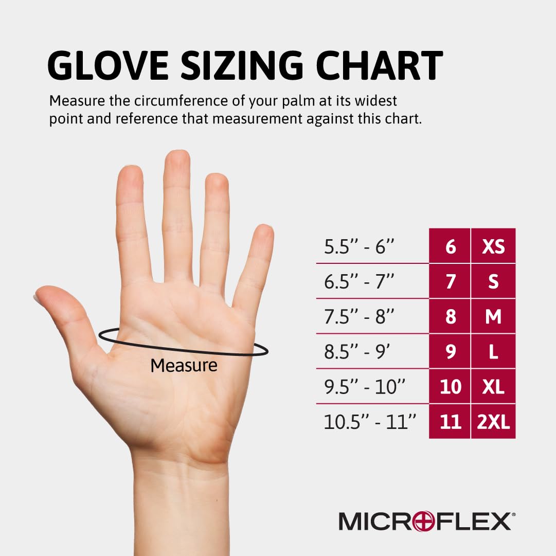 Ansell Microflex 93-732 Disposable Gloves, Black, Size XL, 100 Pcs