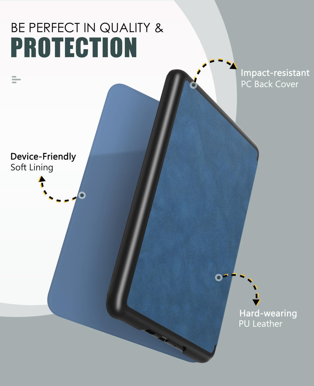 MoKo Case for 7" Kindle Paperwhite 12th Gen&Colorsoft 2024, Space Gray