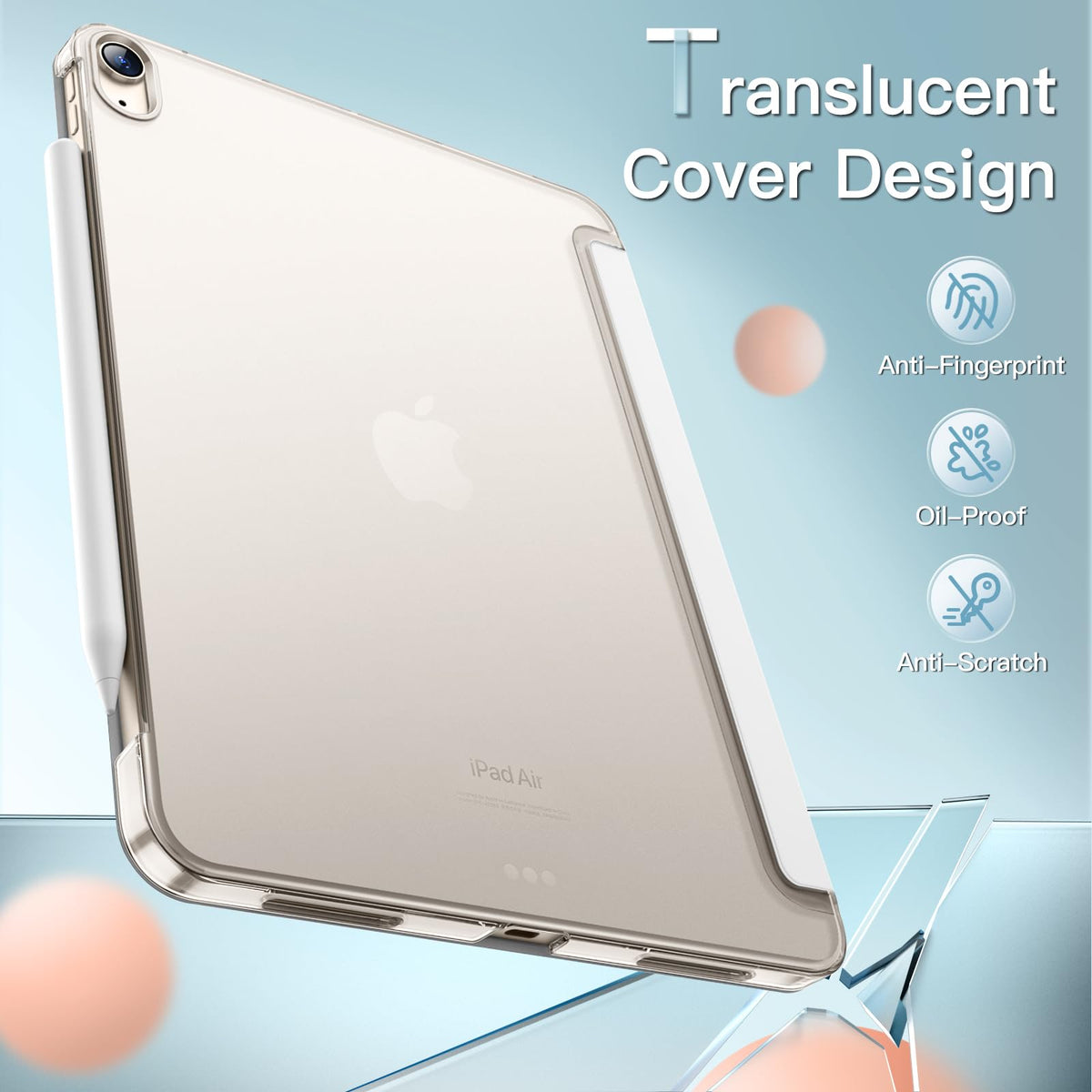 JETech Case for iPad Air 11" M4/M3/M2 & iPad Air 5/4 10.9", Starlight