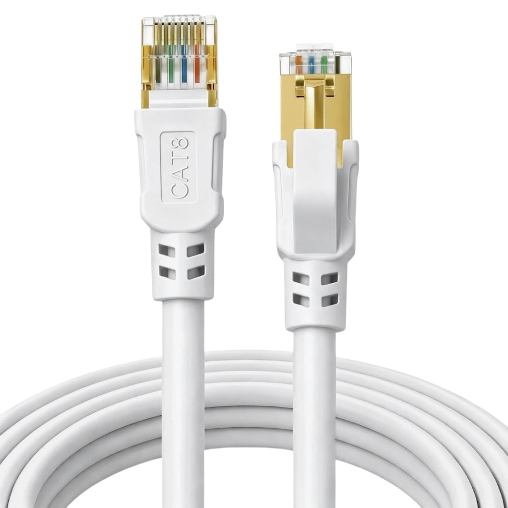 DDMALL Cat 8 Ethernet Cable 6m, 40Gbps Round Internet Cable (6 Meter Black)