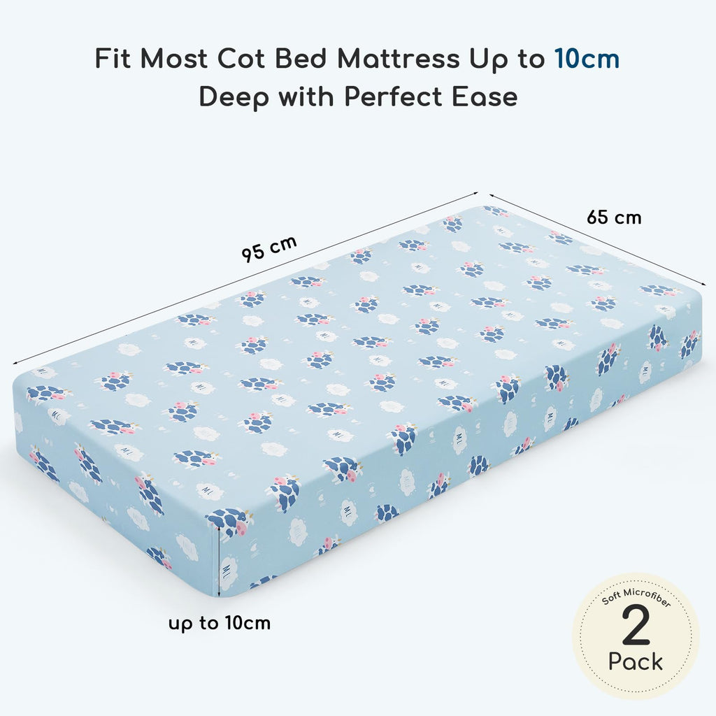 Next to Me Crib Sheets 83x50 cm Fitted 2 Pack Bedside Crib Sheets