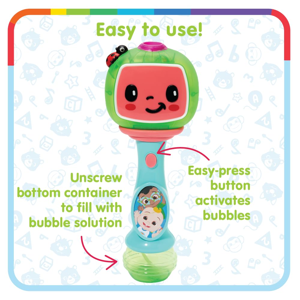 Little Kids Disney Mickey Mouse Light and Sound Musical Bubble Wand, Includes Bubble Solution, Multi (20511)