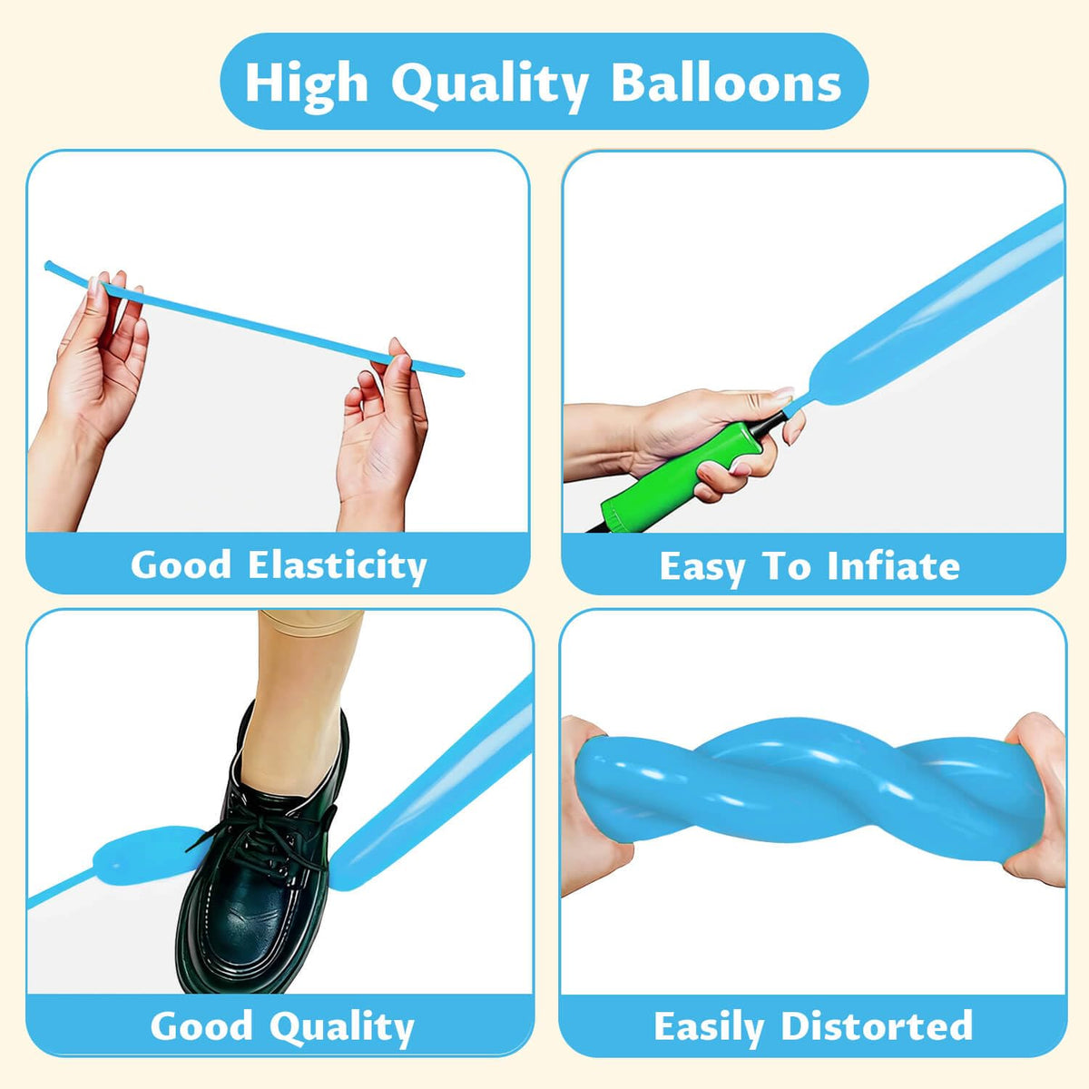 260 Black Long Balloons for Balloon Garland Thickening Skinny Latex Twisting Animals Modeling Christmas Birthday Wedding Party Festival Decorations 100pcs