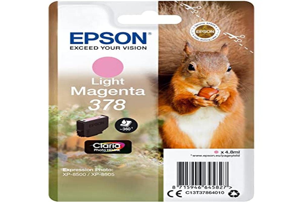 Epson 378 Black Squirrel Genuine, Claria Photo HD Ink Cartridge, Standard Capacity