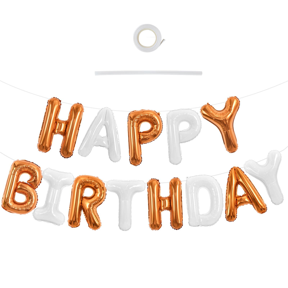 TONIFUL 16 Inch Black Happy Birthday Balloons Banner Decorations for Men