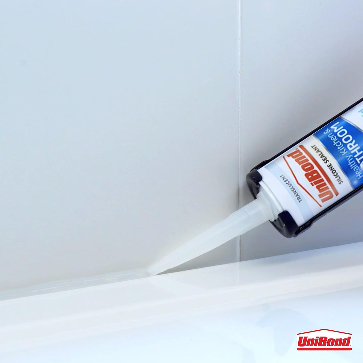 UniBond Kitchen and Bathroom, Mould-Resistant Transparent Sealant, 280 ml