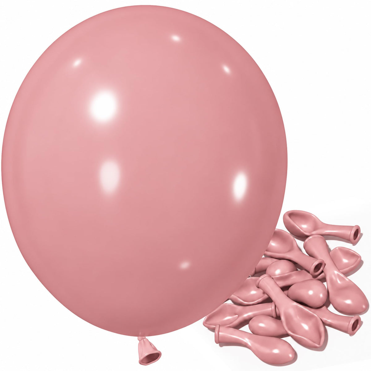 Jobkoo Dusty Pink Balloons, 12 Inch 50 Pcs Boho Blush Pink Latex Balloon