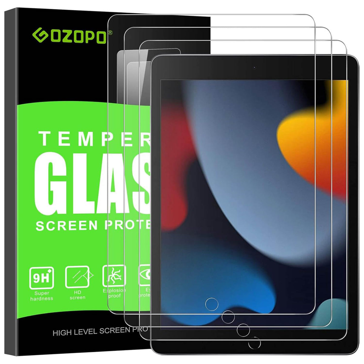 Screen Protector for iPad 9.7 (iPad 6th/5th Gen, 2018/2017), 3-Pack