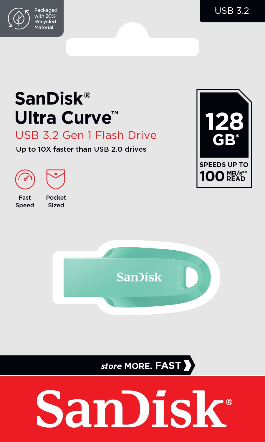 SANDISK Cruzer Blade 64GB, USB-A Flash Drive, Black