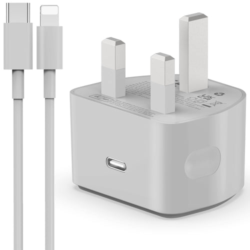 20W USB C Fast Charger With 2M Cable for iPhone 14/14 Plus/14 Pro/14 Pro Max/13 12 11 X XR XS SE 2020 8 7 6 6S Mini, Pad Pro, USBC PD Wall Charging Plug UK Type C Power Adapter and 6FT Cord