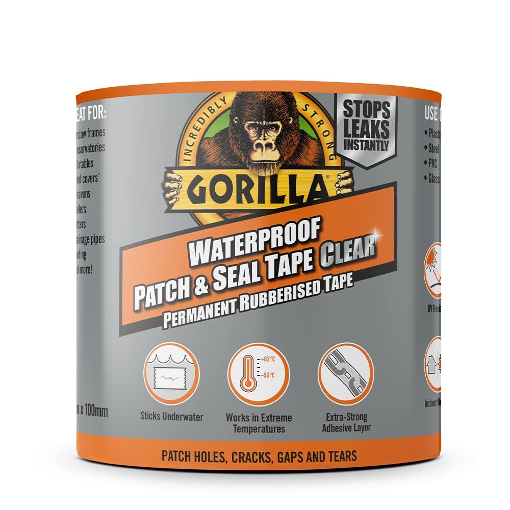 Gorilla Waterproof Patch & Seal Tape White 3m