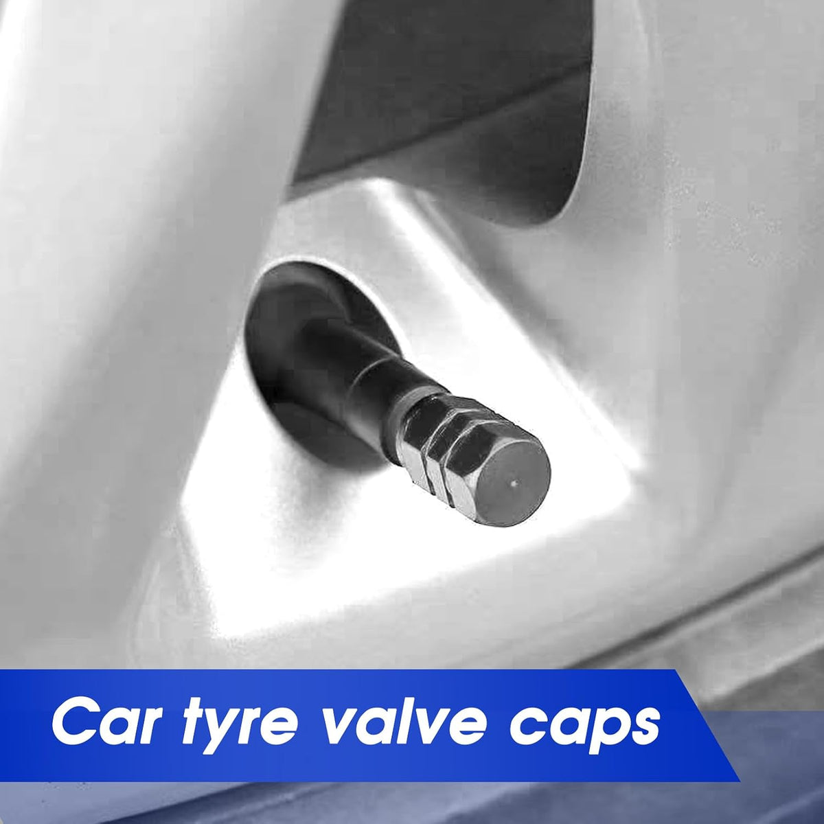 Aluminum Tire Valve Caps,8 Pcs Dustproof Stem Covers