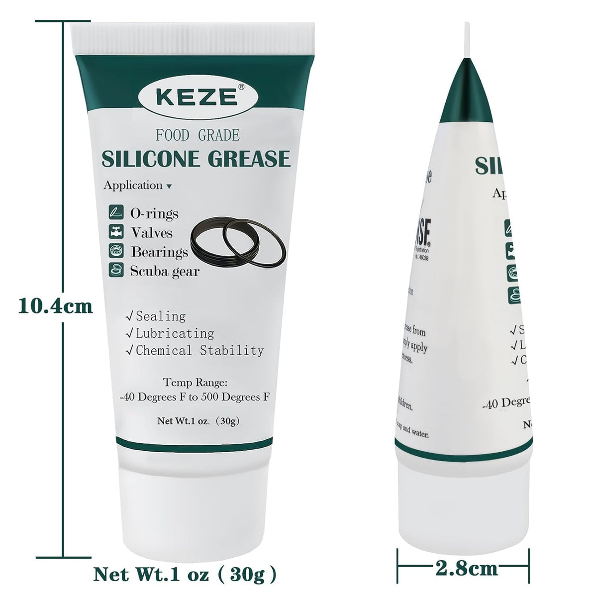 KEZE Grease Ceramic Brake Lube Automotive Heat Resistant, Rust Corrosion Protection Moisture-Proof Stop Squeal Synthetic Pin Grease for Bushing Caliper Pin Brake Pad,30g Each, 1-Pack
