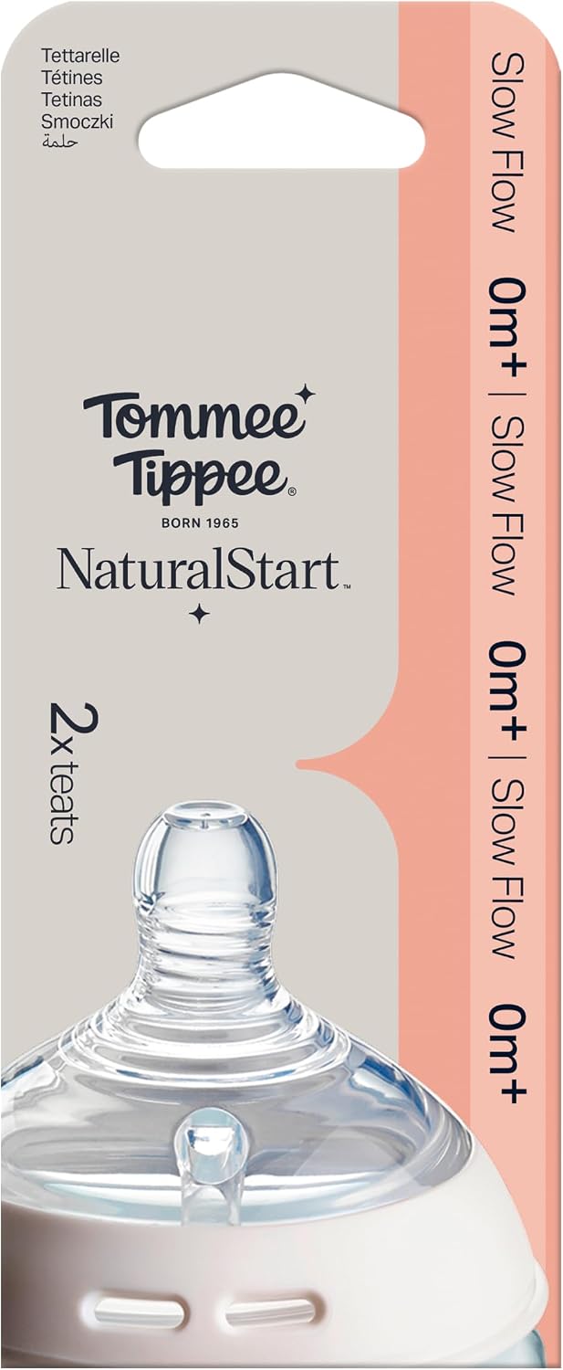Tommee Tippee Natural Start Baby Bottle Teats Slow Flow, Size 1