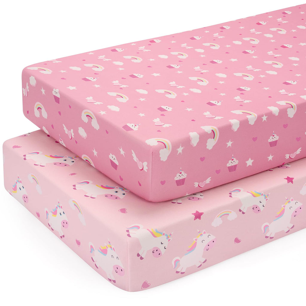Next to Me Crib Sheets 83x50 cm Fitted 2 Pack Bedside Crib Sheets