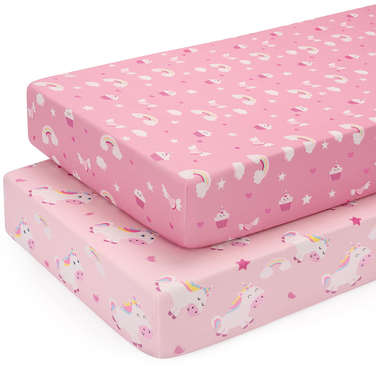 Next to Me Crib Sheets 83x50 cm Fitted 2 Pack Bedside Crib Sheets