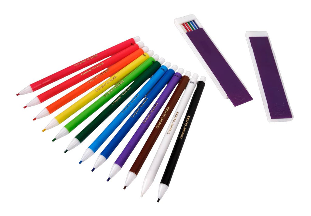 Crayola Clicks Retractable Tip Markers (10ct), Washable Cone Tip Art Marker Set, Cute Aesthetic School Supplies, Classroom Must Haves, Ages 8+