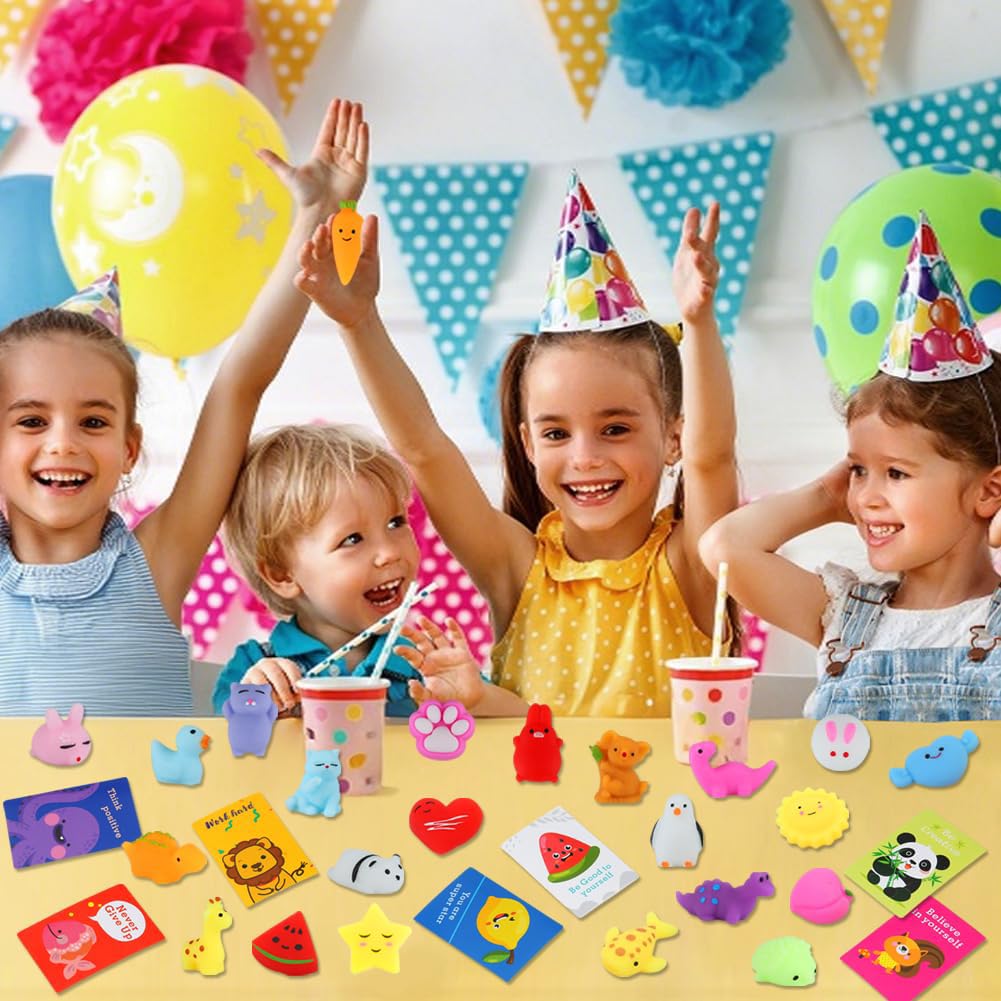 80 Pcs Party Favors for Kids 4-8, Kawaii Squishies Mochi Squishy Toys Bulk